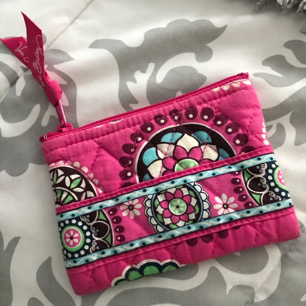 Vera Bradley coin purse in pink cupcake